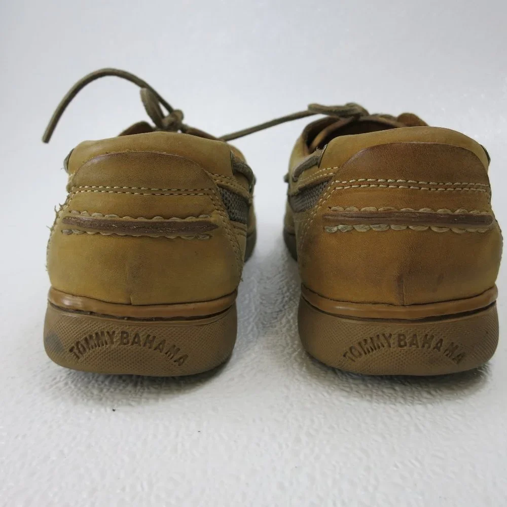Tommy Bahama Nubuck Leather Boat Deck Shoes Mens Casual Footwear Sz 9.5 M